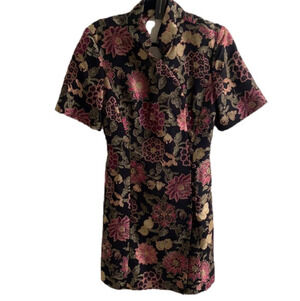 Nwt Natori Edo Floral Jacquard Dress